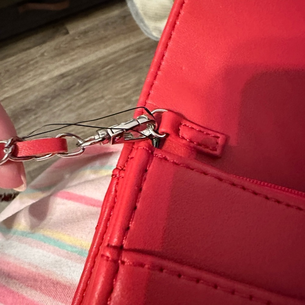 Badgley Mischka Red Quilted Shoulder Bag - Picture 10 of 15